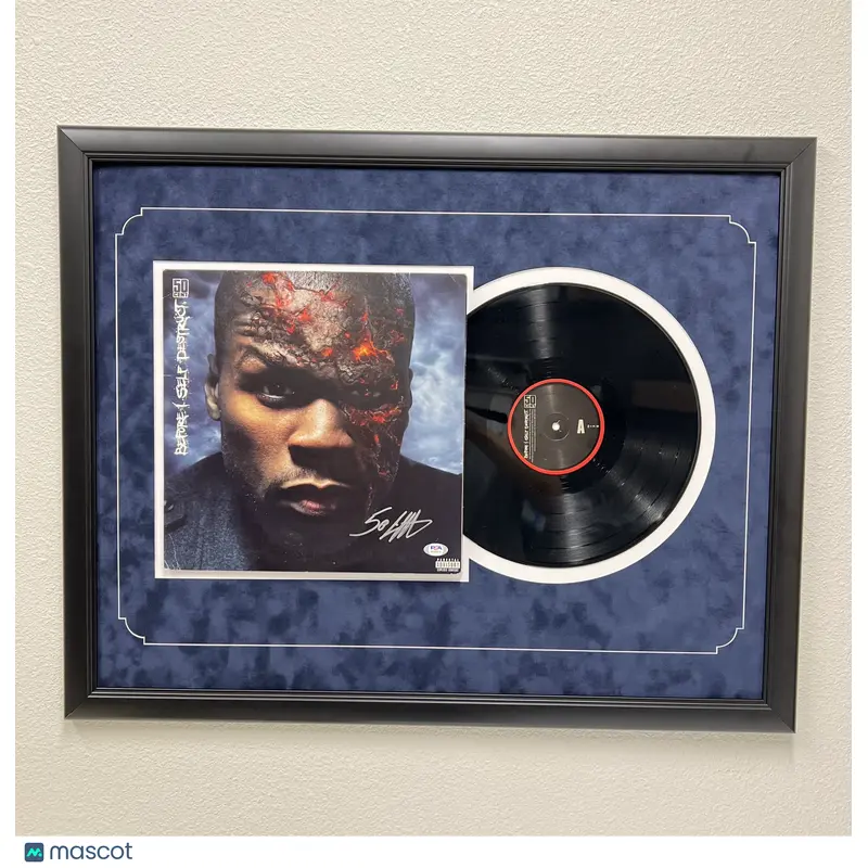 50 Cent Framed Vinyl Signed PSA Before I Self Destruct
