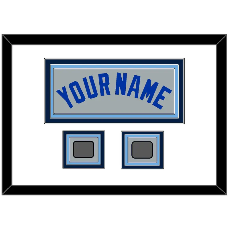 Toronto Name & 2 World Series Patches - Road Gray (1989-1996) - Triple Mat 1