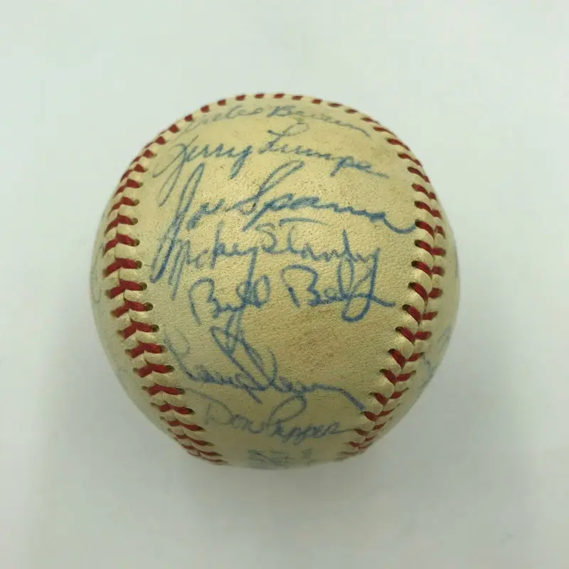 1966 Detroit Tigers Team Signed Official American League Baseball With JSA COA