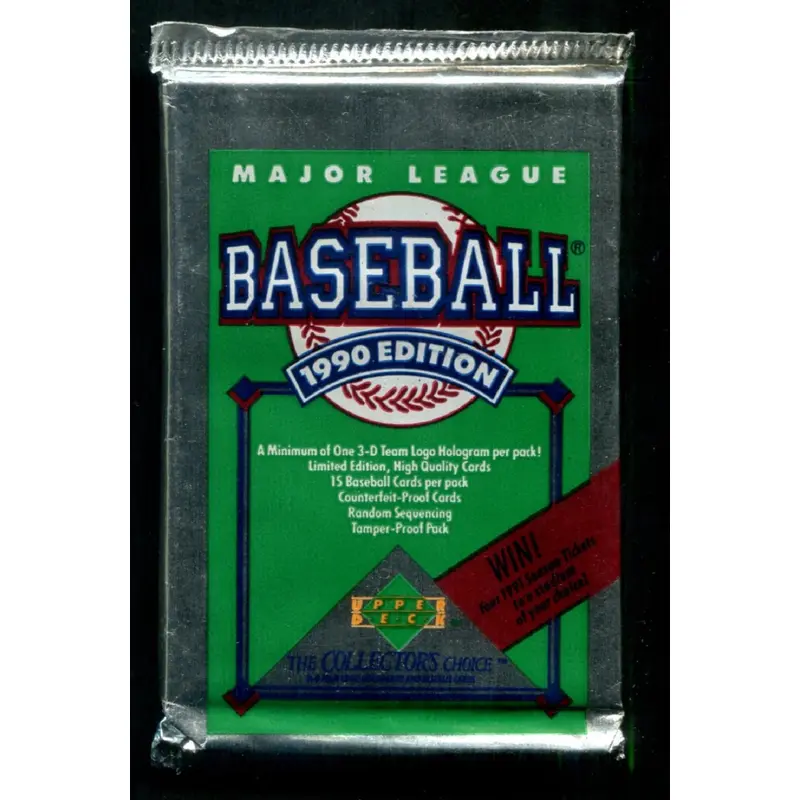 1990 Upper Deck Baseball Unopened Low Series Pack