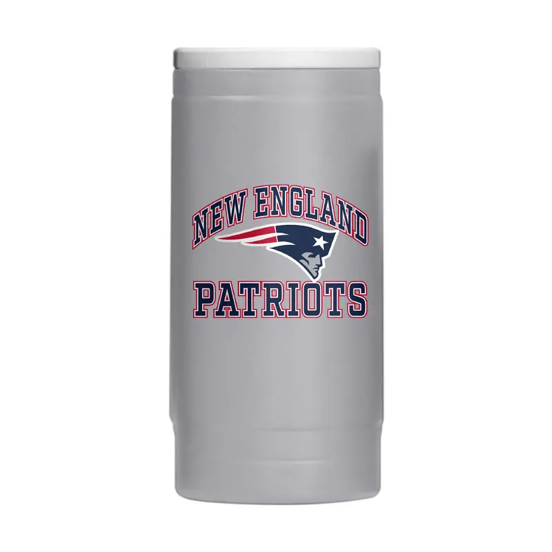 New England Patriots 12oz Athletic Powdercoat SlimCan Coolie