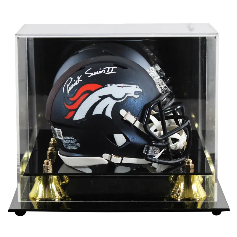 Broncos Patrick Surtain II Signed Speed Mini Helmet W/ Case BAS Witnessed