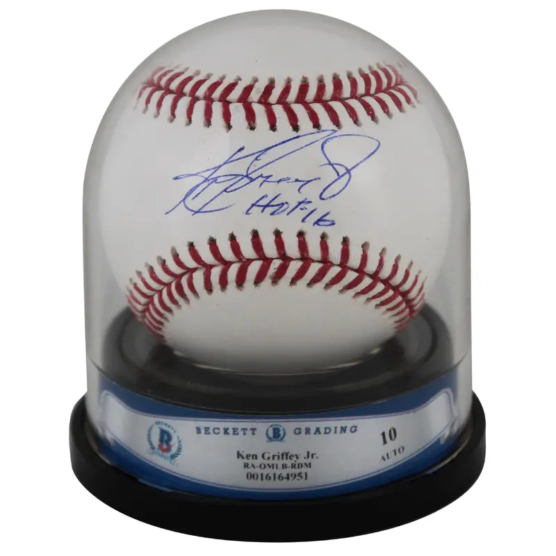 Mariners Ken Griffey Jr. HOF 16 Authentic Signed Oml Baseball Auto Grade 10 BAS