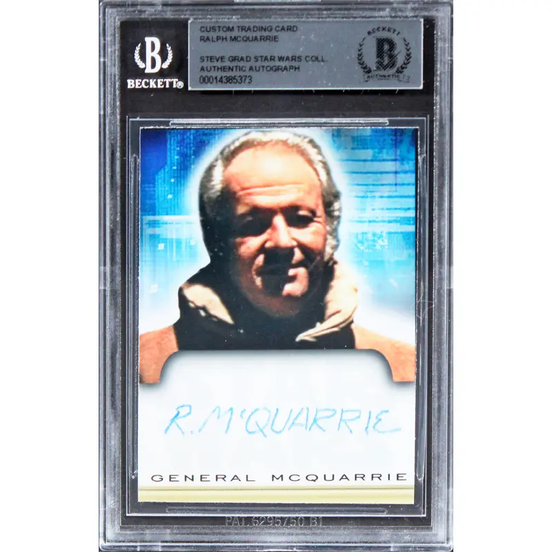 Ralph McQuarrie Star Wars Authentic Signed Custom Trading Card BAS Slabbed 3