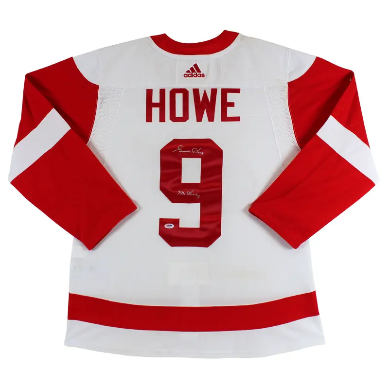 Red Wings Gordie Howe Mr. Hockey Signed White Adidas Jersey Auto 10! PSA #T76876