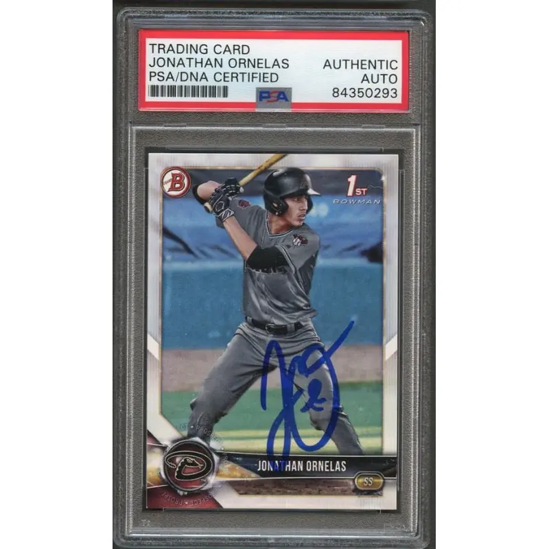 2018 Bowman Draft #BD-29 Jonathan Ornelas Signed Card PSA Slabbed Auto Diamondbacks