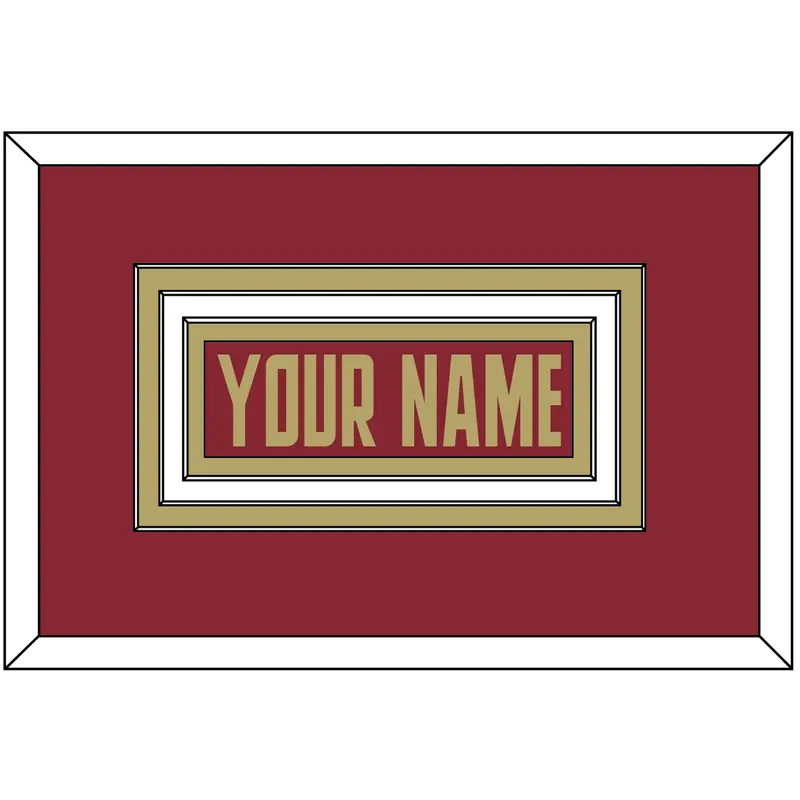 Boston College Hockey Nameplate - Road Maroon (2011-2015) - Triple Mat 1