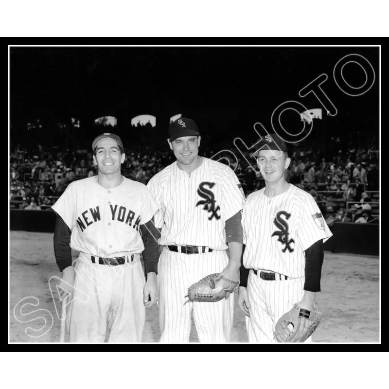 Nellie Fox Phil Rizzuto 8X10 Photo - Eddie Robinson 1951 White Sox Yankees - 1741