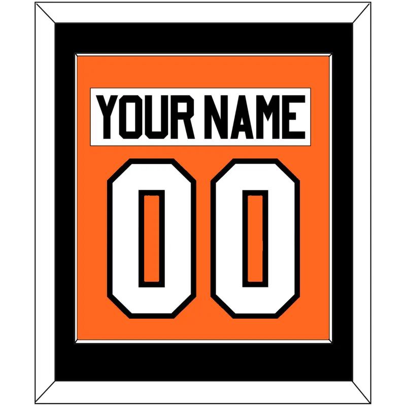 Philadelphia Nameplate & Number (Back) Combined - Home Orange (2010-2017) - Single Mat 2