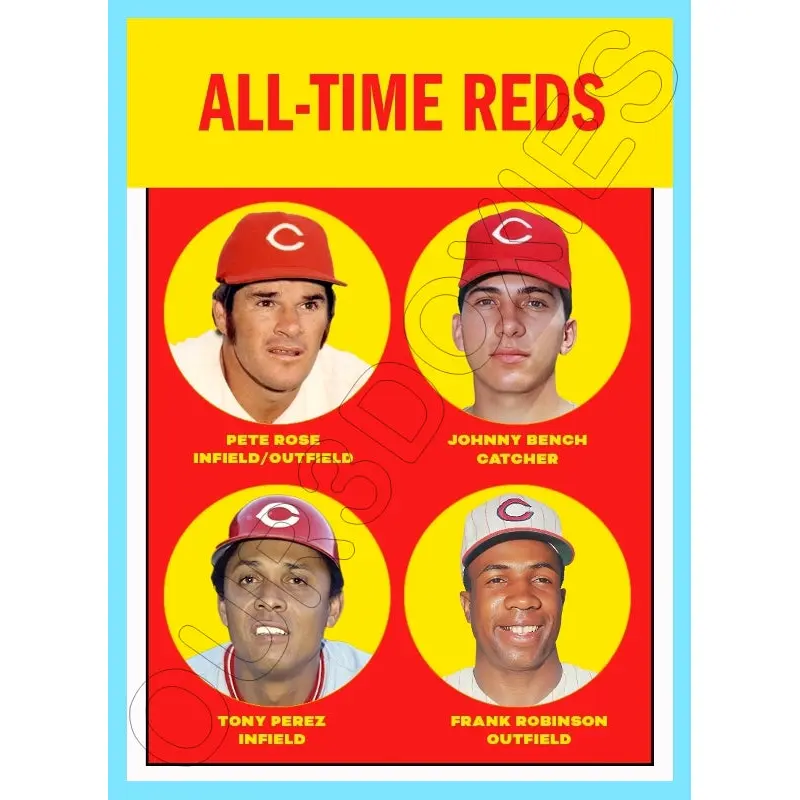 Rose Bench All Time Reds 1963 Topps Custom Card - 4357