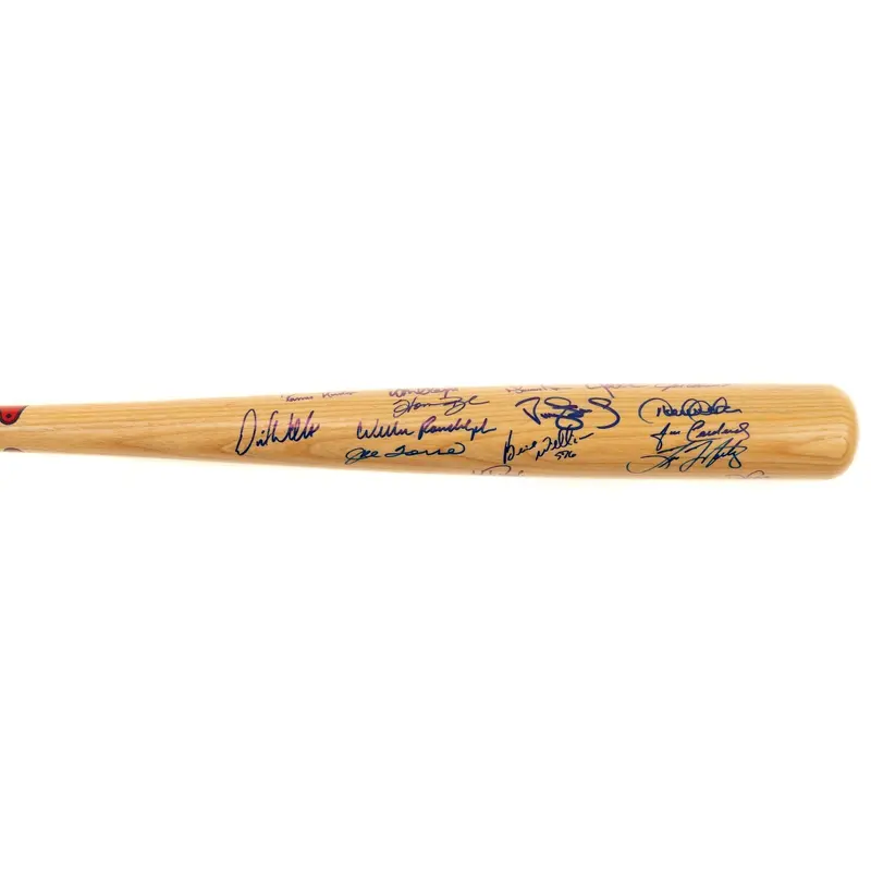 1998 NY Yankees WS Champs Team Signed Bat Derek Jeter Mariano Rivera JSA COA