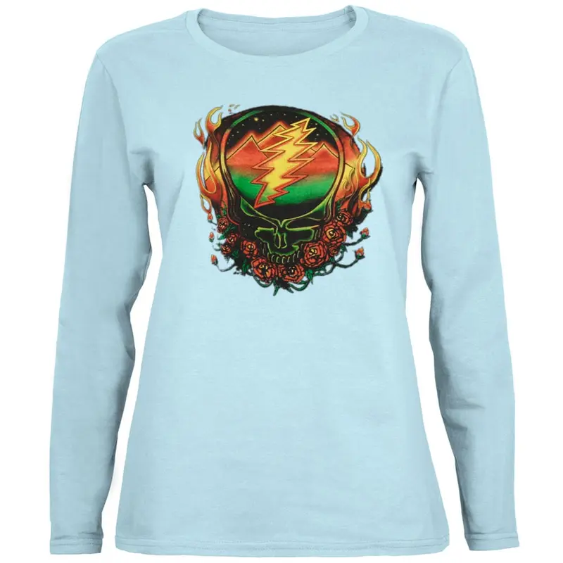 Grateful Dead - Scarlet SYF Light Blue Juniors Long Sleeve T-Shirt