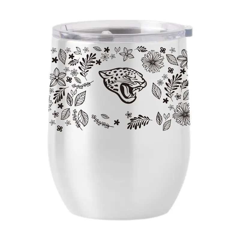 Jacksonville Jaguars 16oz Botanical Stainless Curved Beverage