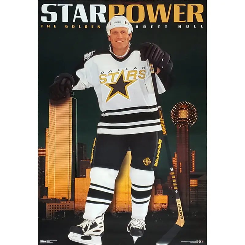Brett Hull "Star Power" Dallas Stars NHL Hockey Poster - Costacos 1998
