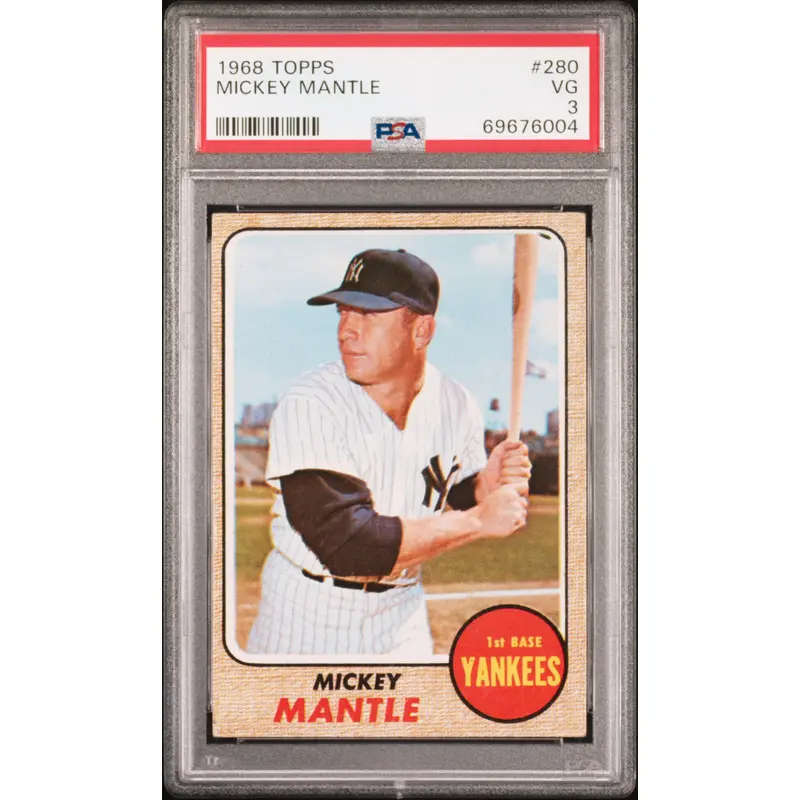Mickey Mantle 1968 Topps #280 PSA 3 VG 6004