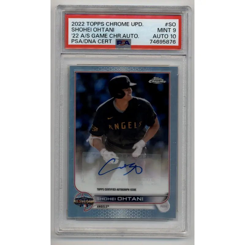 Shohei Ohtani 2022 Topps Chrome Update All-Star Game Auto PSA 9 Mint