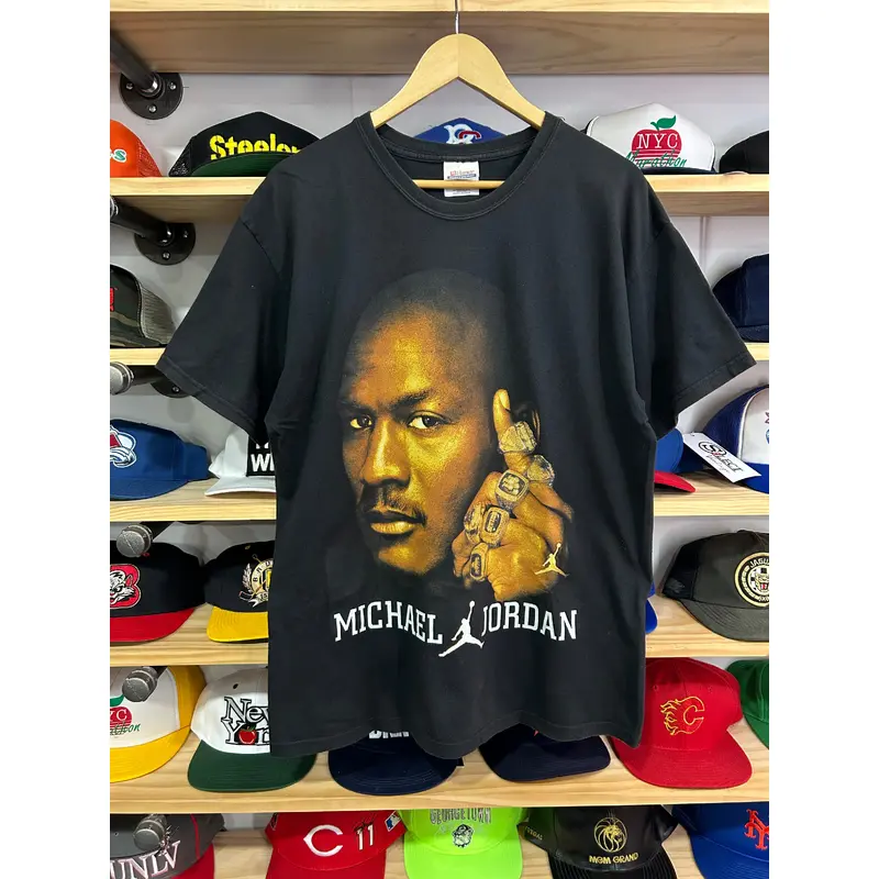 Vintage Michael Jordan Bootleg 6 Rings Tee Large