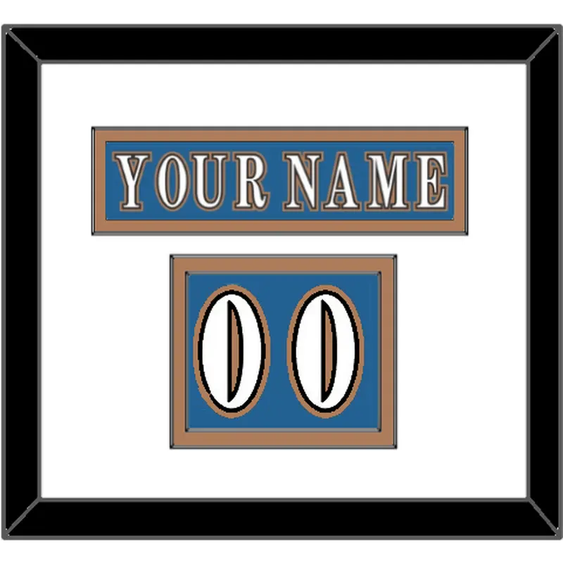 Washington Nameplate & Number (Shoulder) - Road Blue (1995-2000) - Double Mat 1