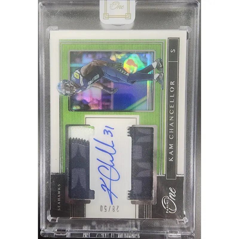 Kam Chancellor 2019 Panini One Dual Patch Auto #28/50