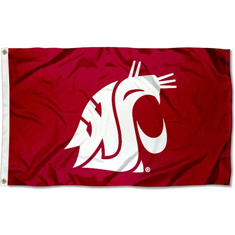 WSU Crimson 3x5 Rico Flag