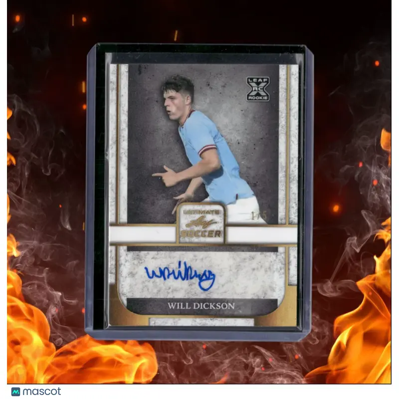 2022 Leaf Ultimate Socceer Will Dickson Gold Rookie Auto #BA-WD1
