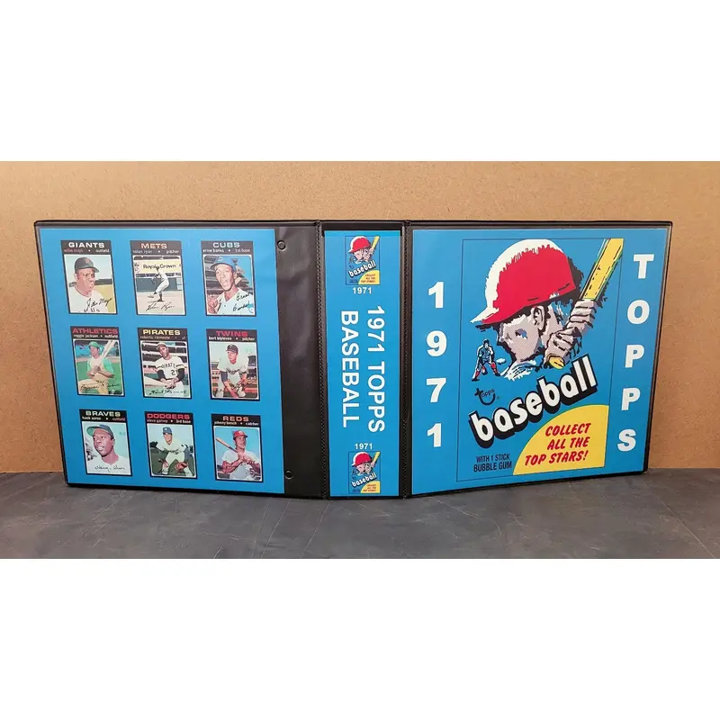 1971 Topps Baseball Cards Custom Made Album Binder Inserts 3 Sizes - 3555