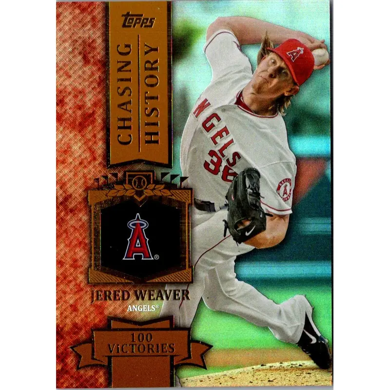 2013 Topps Chasing History Gold Foil Jered Weaver #CH-53