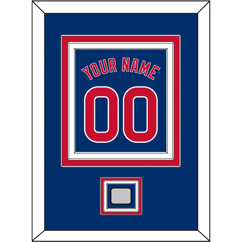 Chicago Name, Number & 2016 World Series Jersey Patch - Alternate Blue - Triple Mat 2