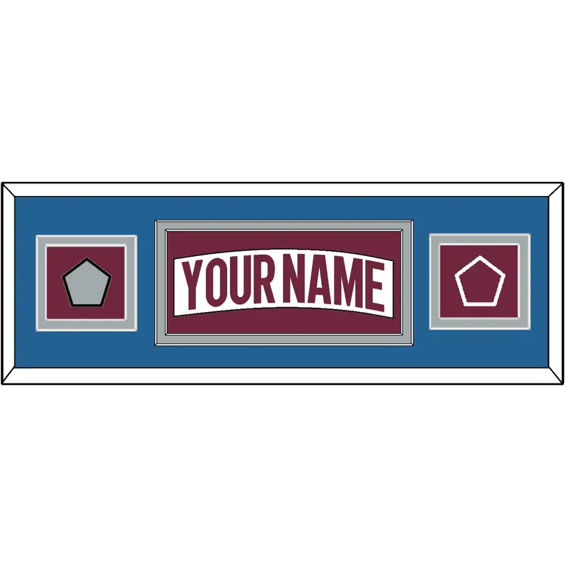 Colorado Nameplate & 2022 Stanley Cup Champions & Logo Patches - Road White - Double Mat 4