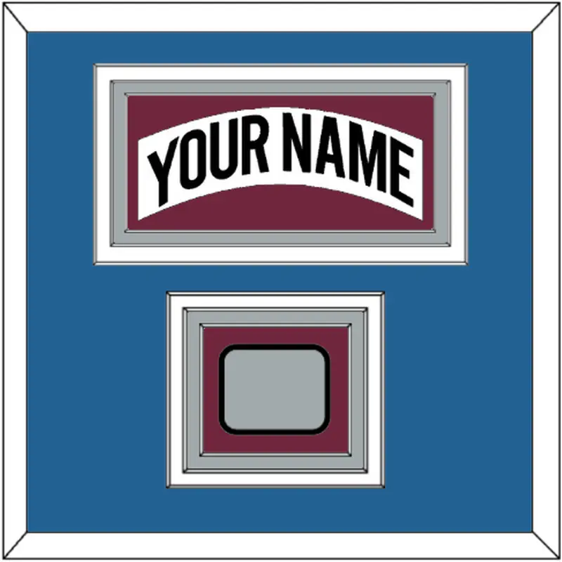 Colorado Nameplate & Stanley Cup Finals Patch - Home White (1999-2001) - Triple Mat 4