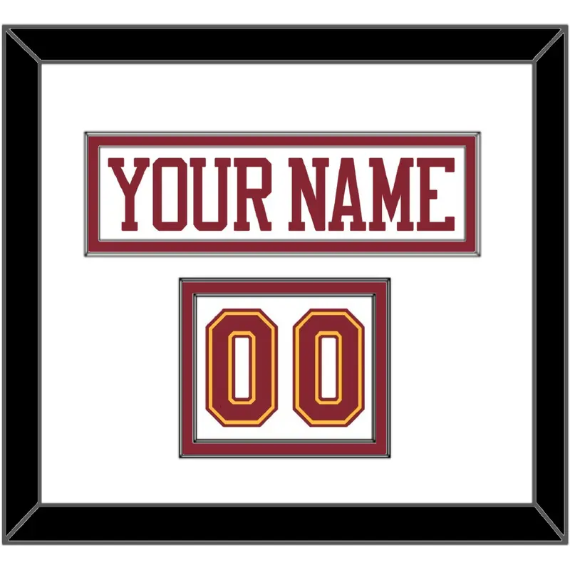Minnesota Nameplate & Number (Shoulder) - Home White - Double Mat 2