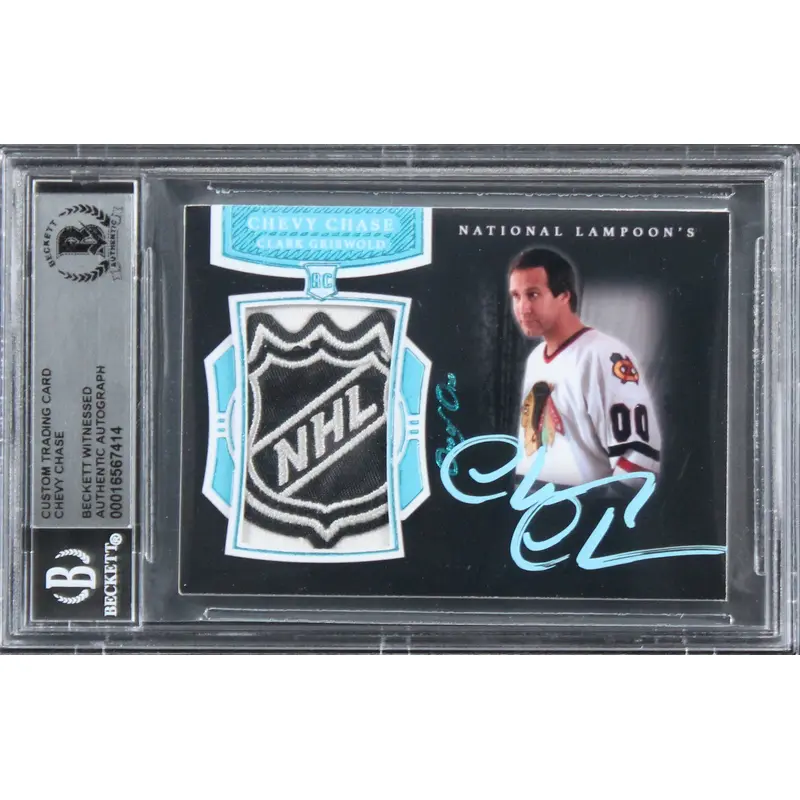 Chevy Chase Christmas Vacation Signed Relic Card One of One BAS Slab #16567414