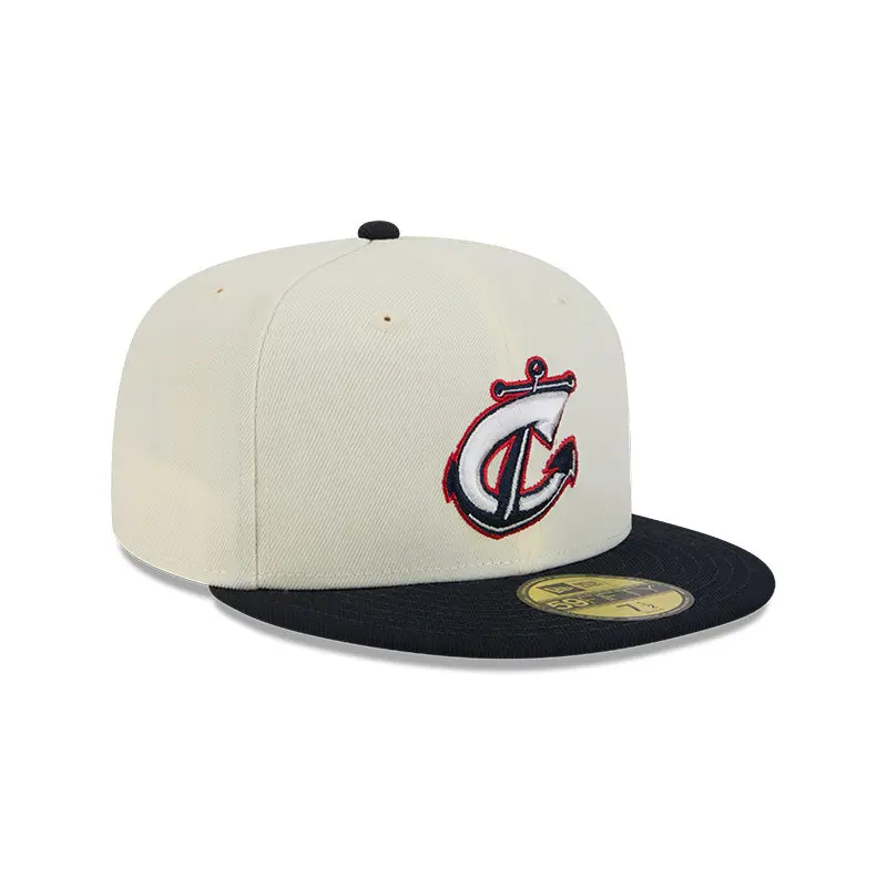 Columbus Clippers New Era Two Tone White Fitted Hat