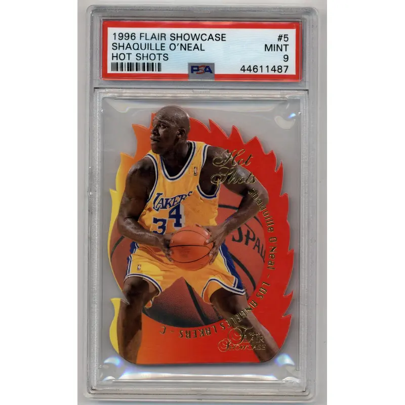 Shaquille O'neal 1996-97 Fleer Showcase Hot Shots #5 PSA 9 Mint