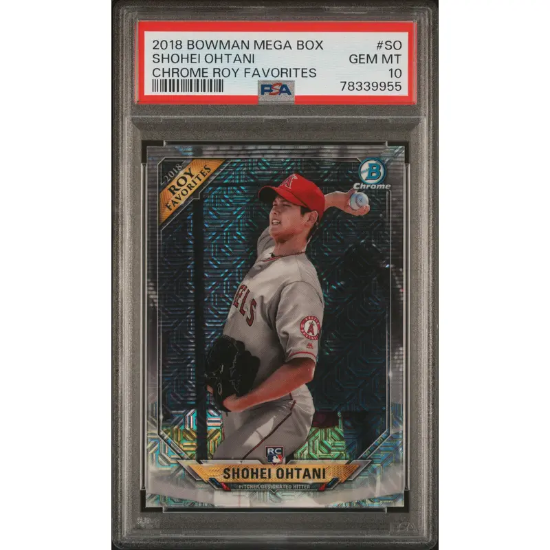 Shohei Ohtani 2018 Bowman Mega Box ROY Favorites PSA 10 Gem Mint