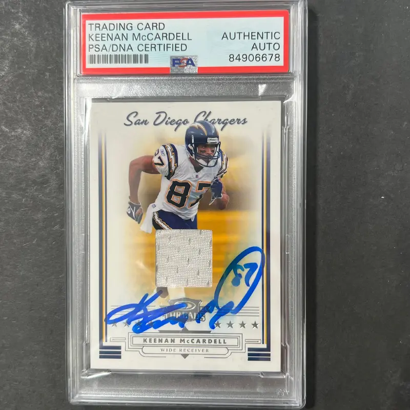 2006 Donruss Threads #75 Keenan McCardell Signed Card PSA AUTO Slabbed Chargers