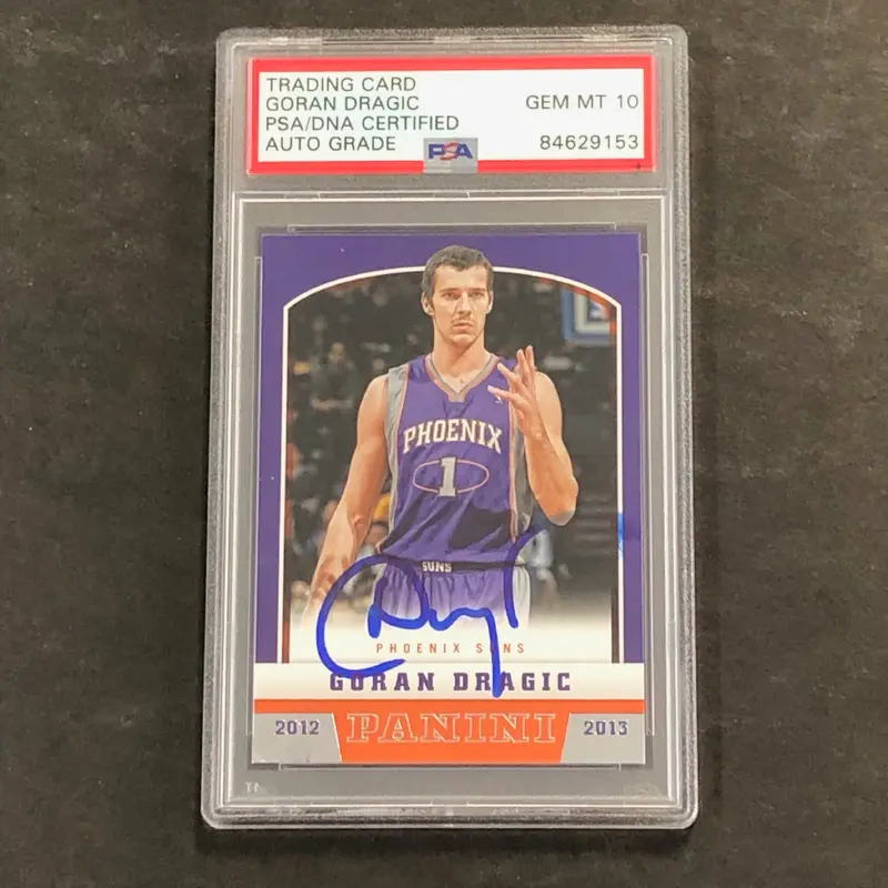 2012-13 Panini Basketball #66 Goran Dragic Signed Card AUTO 10 PSA/DNA Slabbed Suns