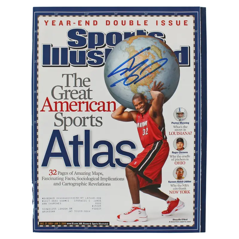 Heat Shaquille O'Neal Signed December 2004 Sports Illustrated Magazine BAS Wit