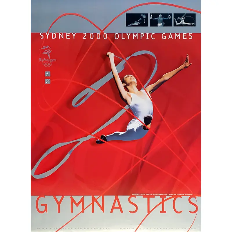 Sydney 2000 Summer Olympic Games Gymnastics Events Vintage Original Official Poster
