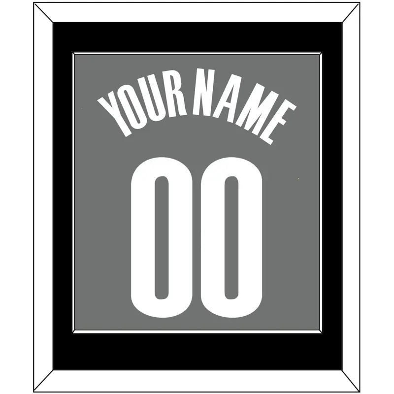 Brooklyn Name & Number - Charcoal Statement - Single Mat 2
