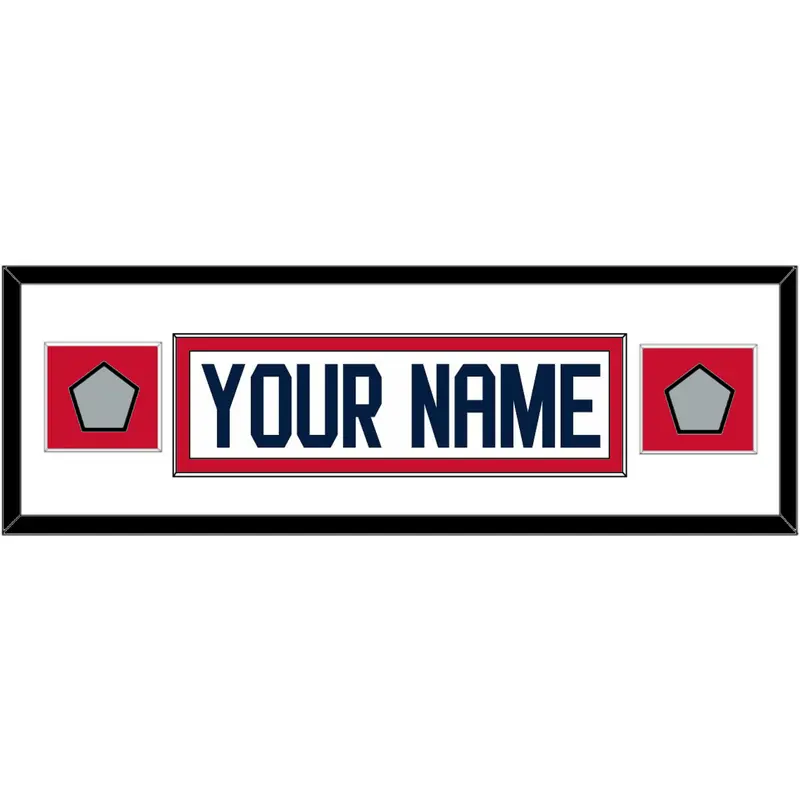 Florida Nameplate & 2 Stanley Cup Champions Patches - Road White - Single Mat 2