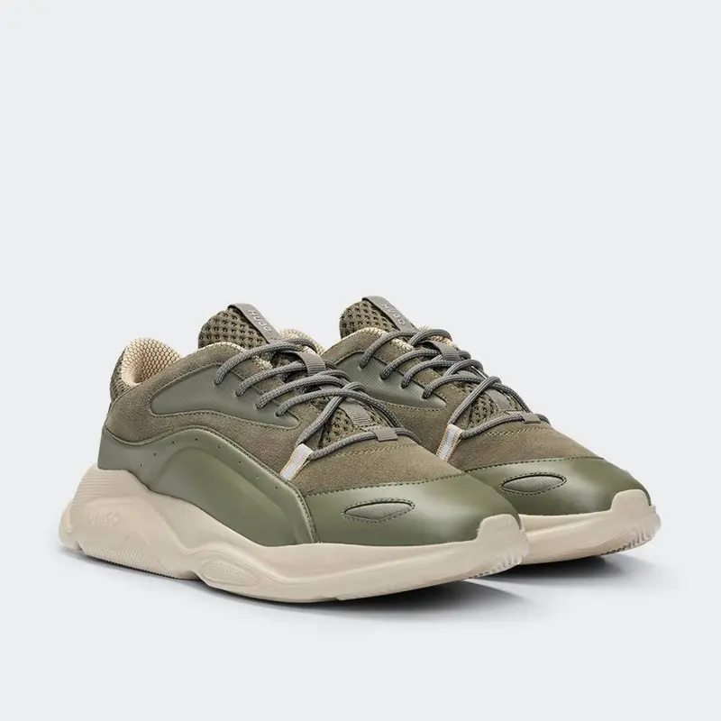 HUGO BOSS MENS SHOES LEON RUNN FLSD GREEN 50523838302