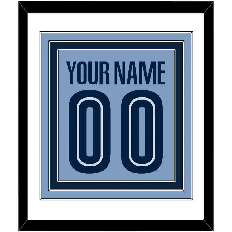 Memphis Name & Number - Alternate Light Blue (2004-2010) - Triple Mat 1