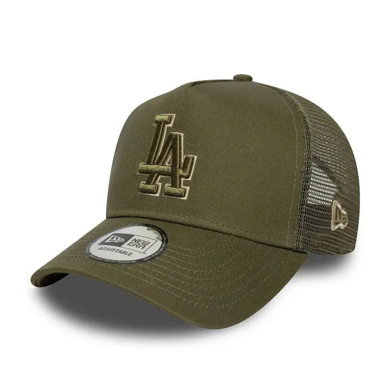 New Era - 9FORTY E-Frame - OUTLINE - Trucker Cap - Los Angeles Dodgers - Olive