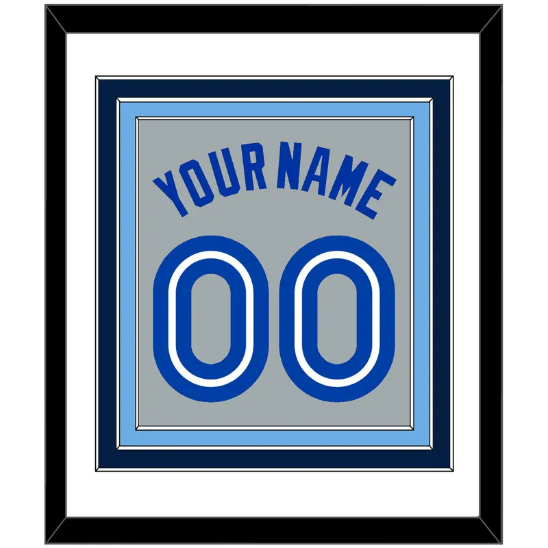Toronto Name & Number - Road Gray (1989-1996) - Triple Mat 1