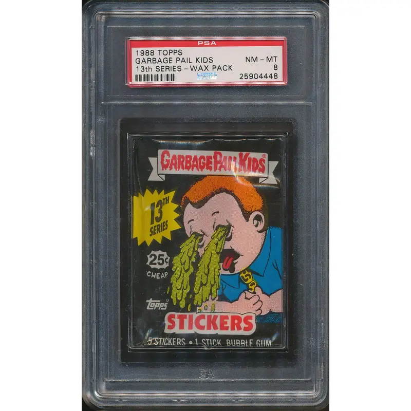 1988 Topps Garbage Pail Kids 13th Series Wax Pack PSA 8 (w/)