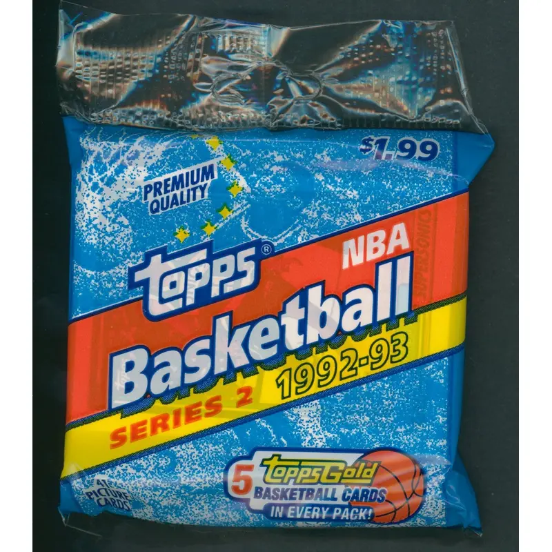 1992/93 Topps Basketball Unopened Series 2 Jumbo Pack (41 Cards)