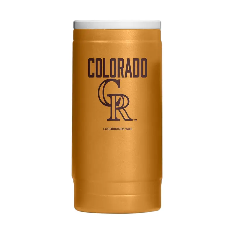 Colorado Rockies Huddle Powder Coat Slim Can Coolie