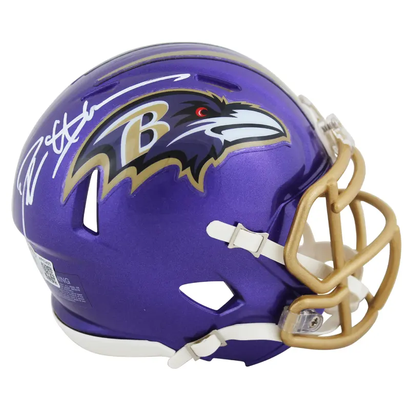 Ravens Deion Sanders Authentic Signed Flash Speed Mini Helmet BAS Witnessed