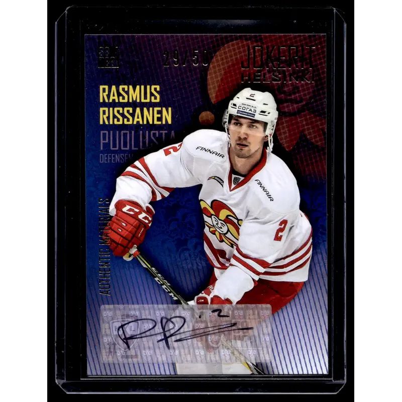 2016-17 Sereal Jokerit Autograph - Rasmus Rissanen #JOK-AUT-004 /50